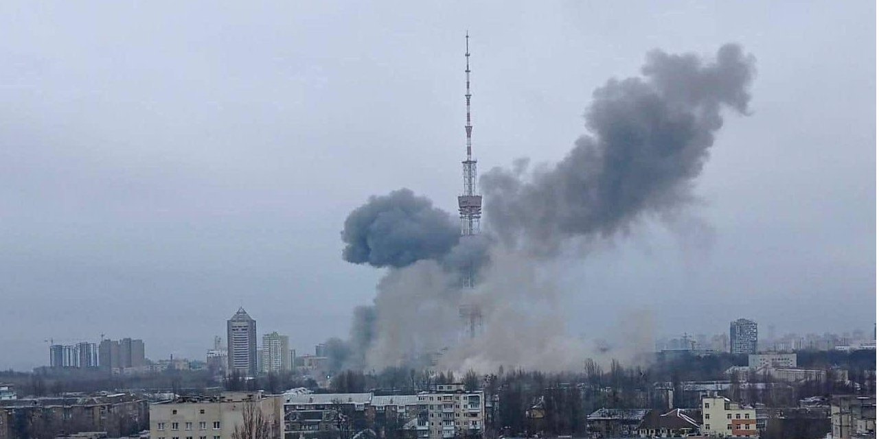 Russia hits Kyiv TV broadcasting tower, five killed in missile strike (Photo: Interior Ministry of Ukraine/ Facebook)