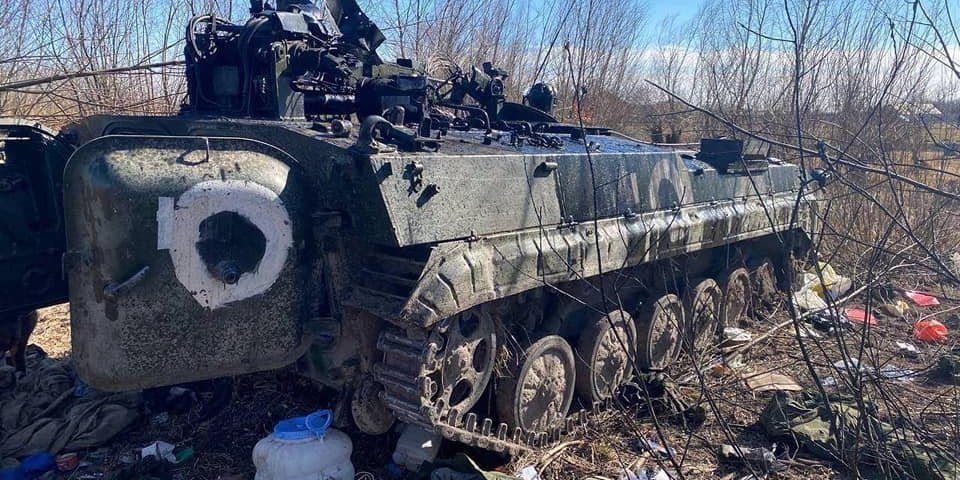 Russian military vehicle in Donetsk Oblast (Photo: general staff of the Ukrainian army)