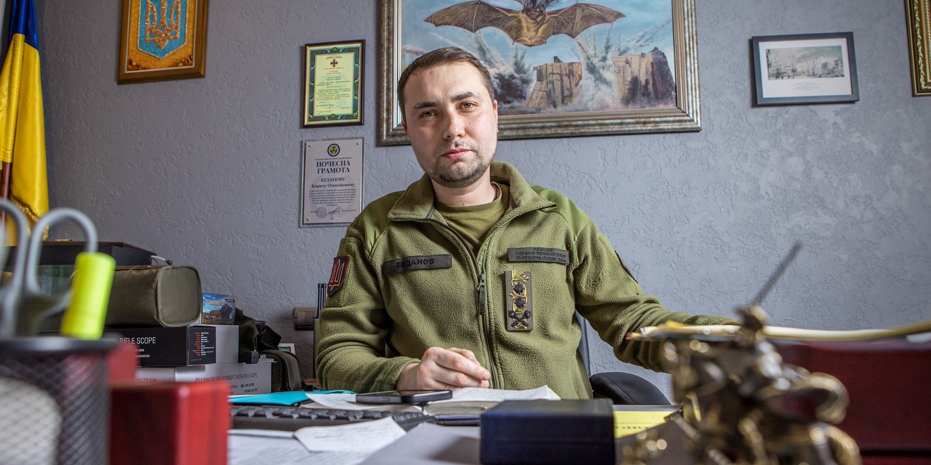 Kyrylo Budanov talks to NV (Photo: Oleksandr Medvedev/NV)