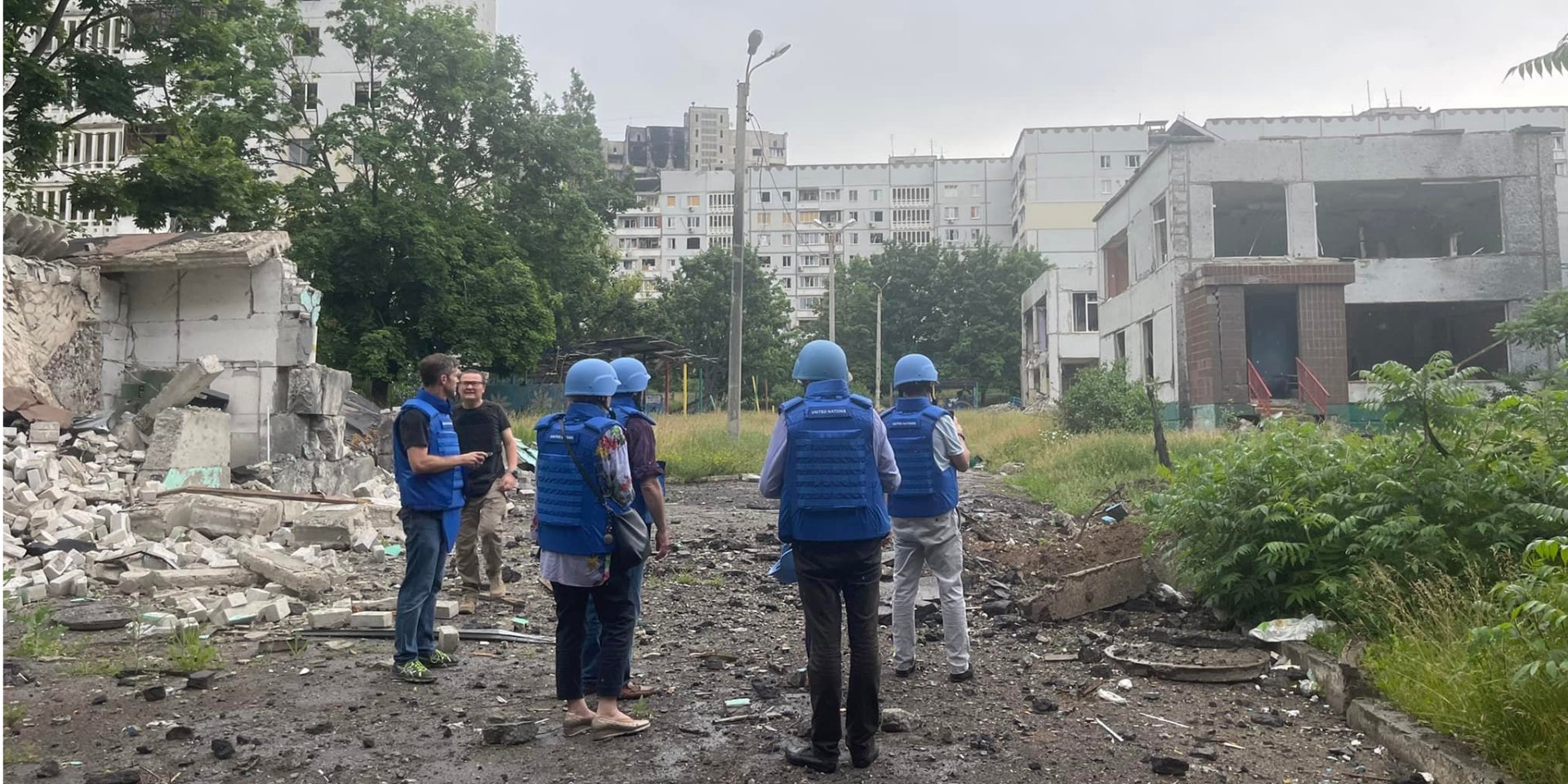 Representatives of the UN International Commission have already visited the areas of Kharkiv destroyed by the occupiers (Photo: the Verkhovna Rada/Telegram)