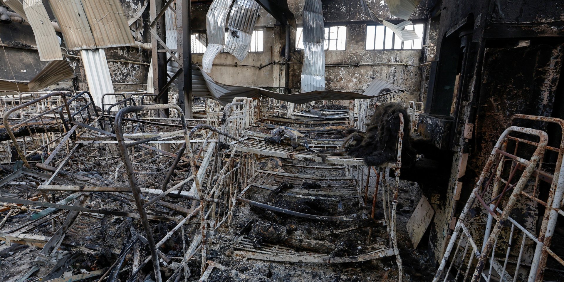 Destroyed penal colony in Olenivka (Photo: REUTERS/Alexander Ermochenko)