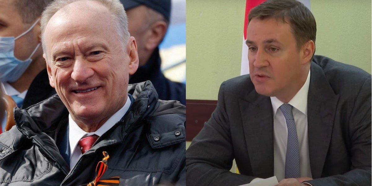 У&nbsp;Росії вважають, що&nbsp;Путін може передати владу Дмитру Патрушеву (праворуч), що&nbsp;фактично означатиме прихід до&nbsp;влади його батька Миколи Патрушева (ліворуч) (Фото: REUTERS/Maxim Shemetov, кадр відео Телеканал «ТВ-Экспресс» via YouTube, колаж&nbsp;НВ)
