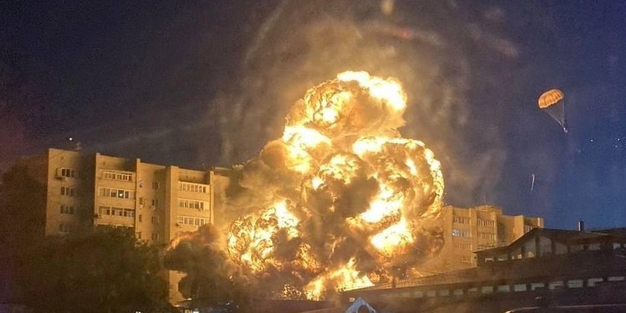Explosion in Yeysk, October 17 (Photo: via Baza / Telegram)