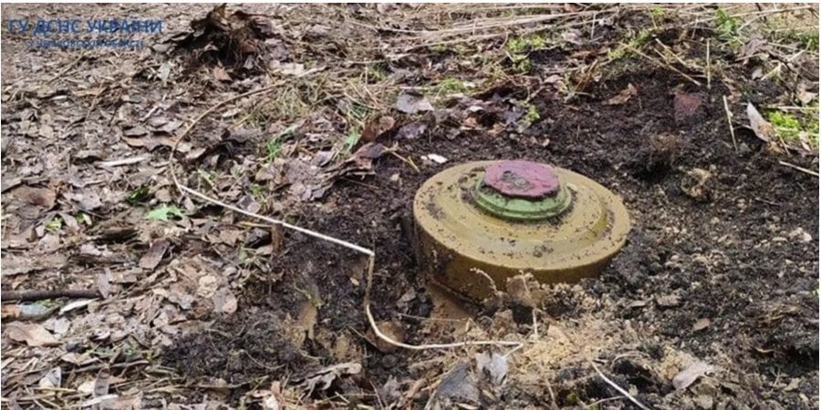 Enemy mine (Photo: State Emergency Service of Ukraine)