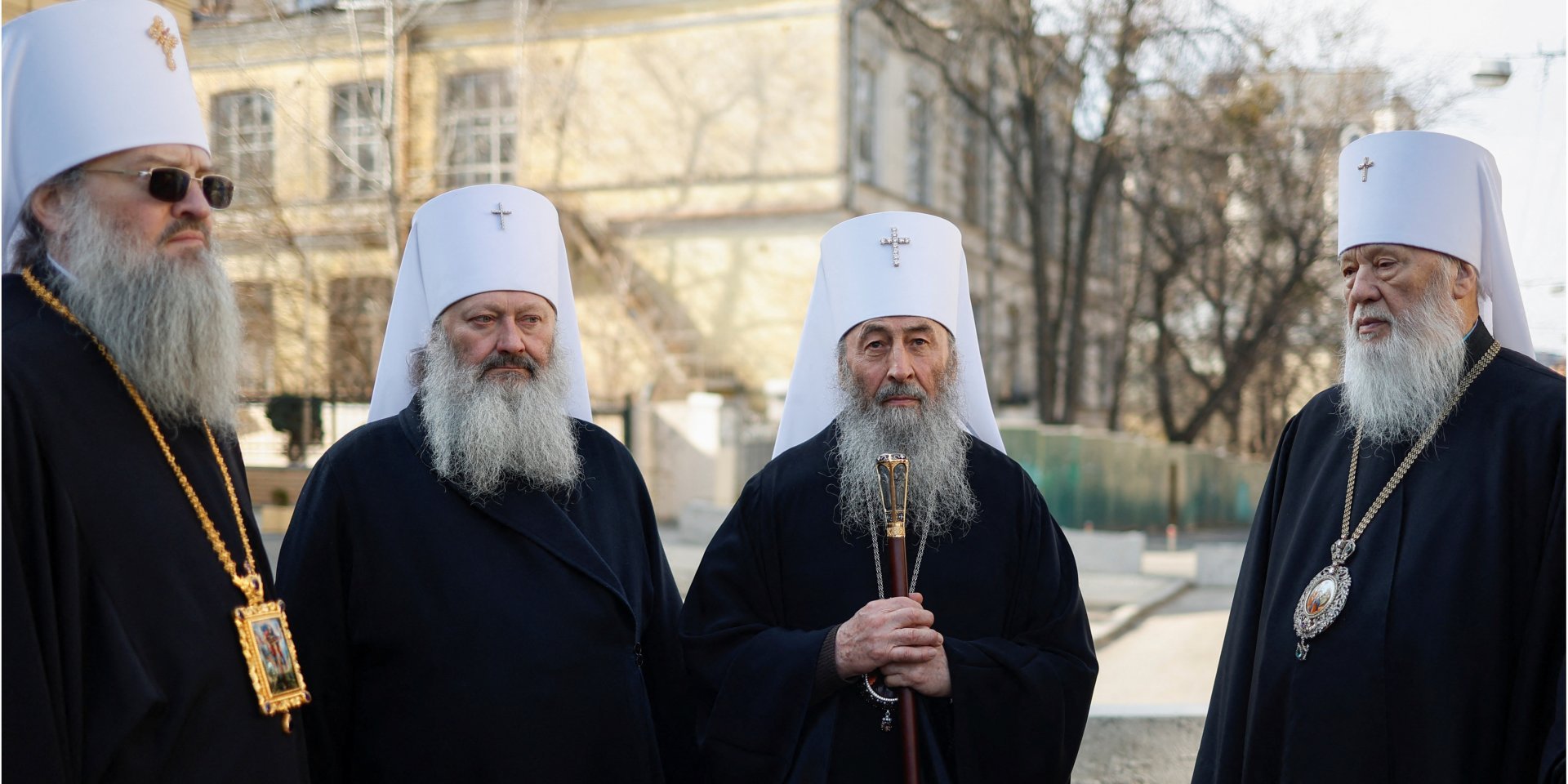 UOC-MP leadership near the Office of the President of Ukraine, March 20, 2023 (Photo: REUTERS/Valentyn Ogirenko)