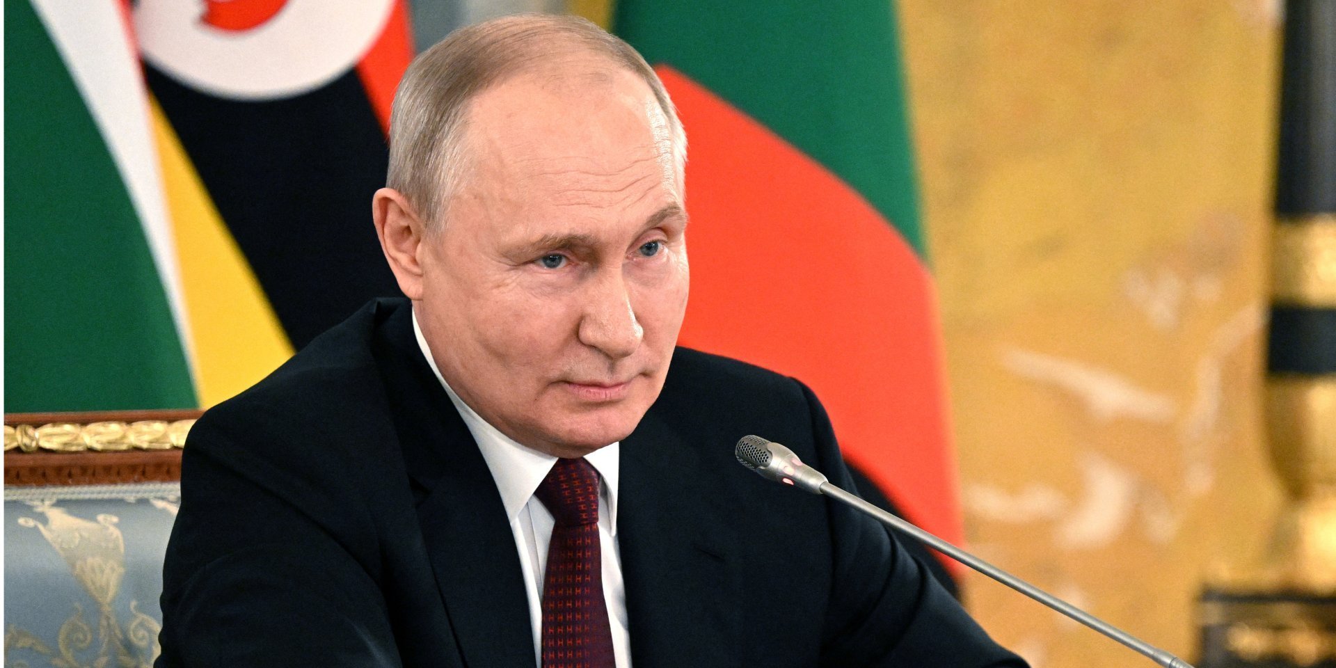 Putin during talks with a delegation from African countries on June 18 (Photo: Pavel Bednyakov/Host photo agency RIA Novosti via REUTERS)