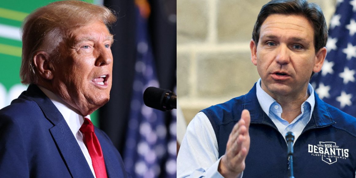 Donald Trump and Ron DeSantis (Photo: REUTERS/Scott Morgan)