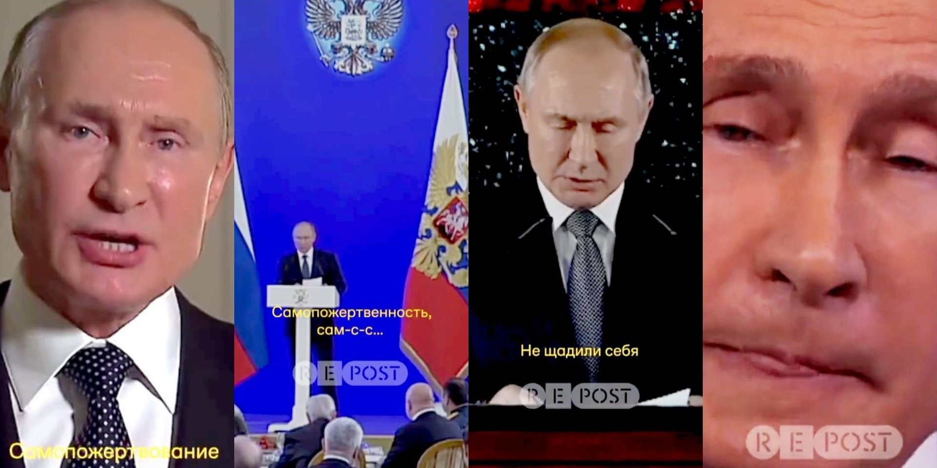 Путін протягом багатьох років переконував росіян, що&nbsp;держава важливіша за їхні життя (Фото: Колаж&nbsp;NV)