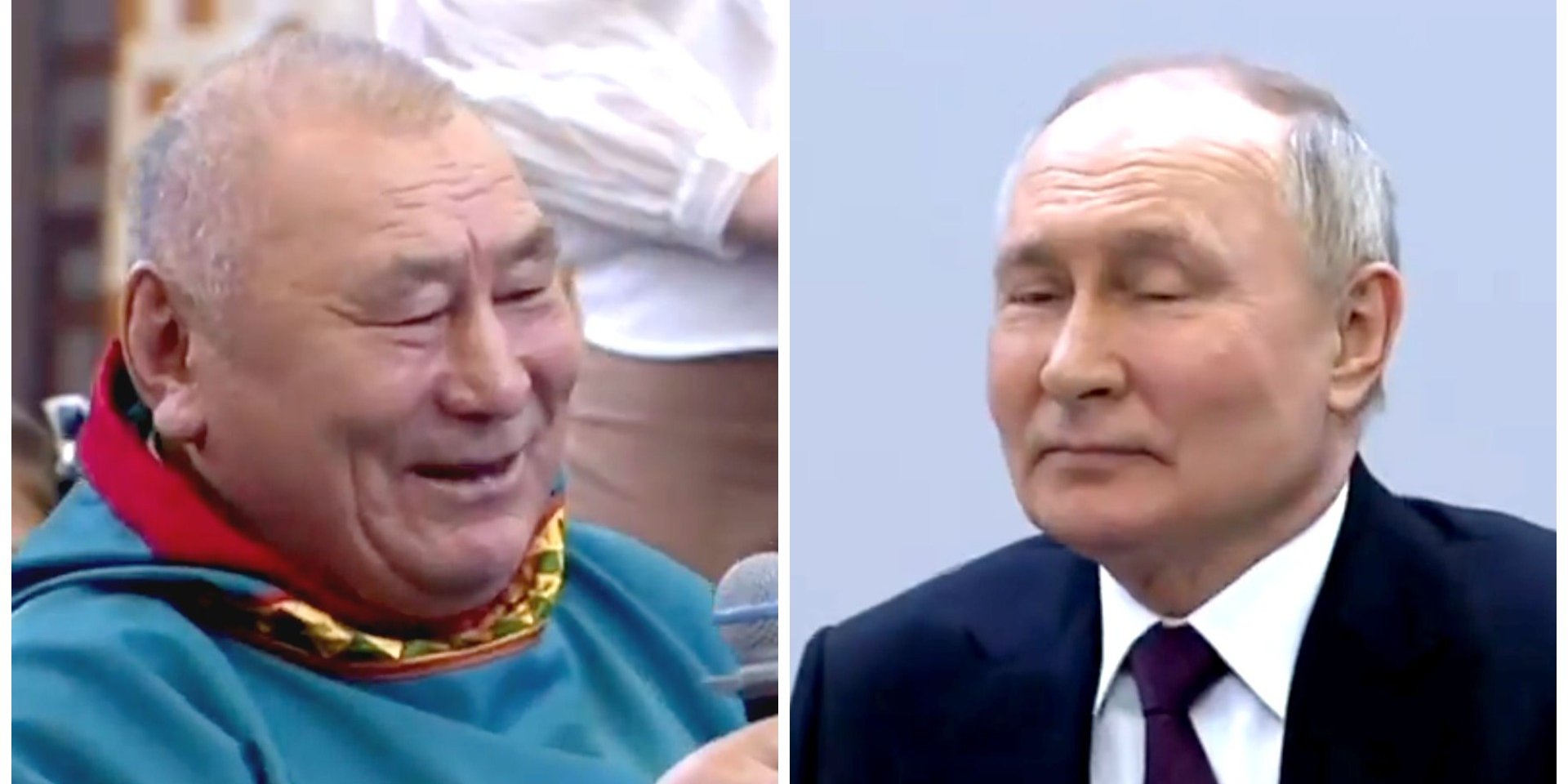 Перед своєю скаргою оленяр вирішив запевнити Путіна, що&nbsp;у&nbsp;тундрі його всі «люблять» (Фото: Колаж&nbsp;NV)