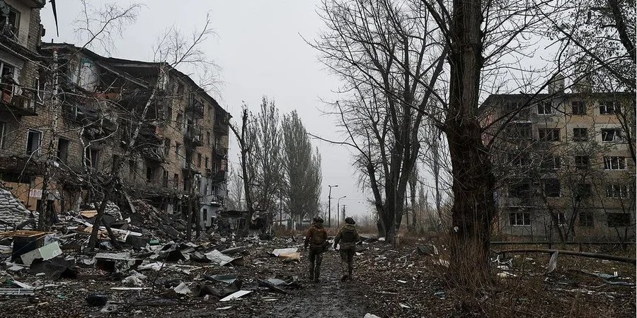 Destroyed houses in Avdiivka (Photo: Костянтин і Влада Ліберови/Instagram)