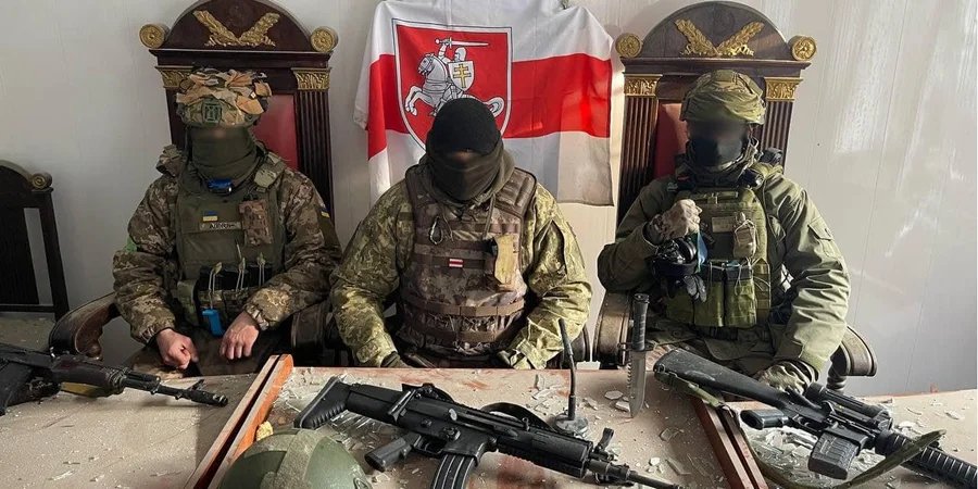 Fighters of the Kastuś Kalinoŭski regiment (Photo: Полк Каліноўскага via Facebook)