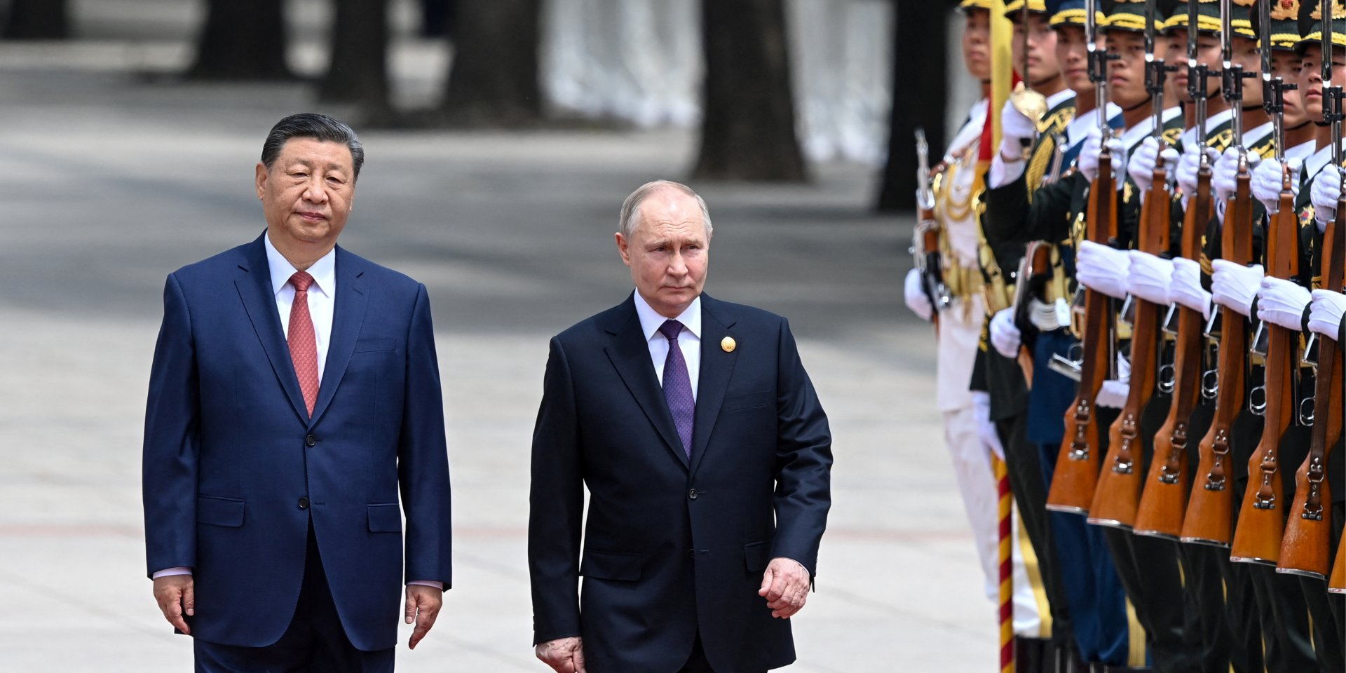 Vladimir Putin and Xi Jinping during official meeting ceremony in Beijing, May 16 (Photo: Sputnik/Sergei Bobylev/Pool via REUTERS)
