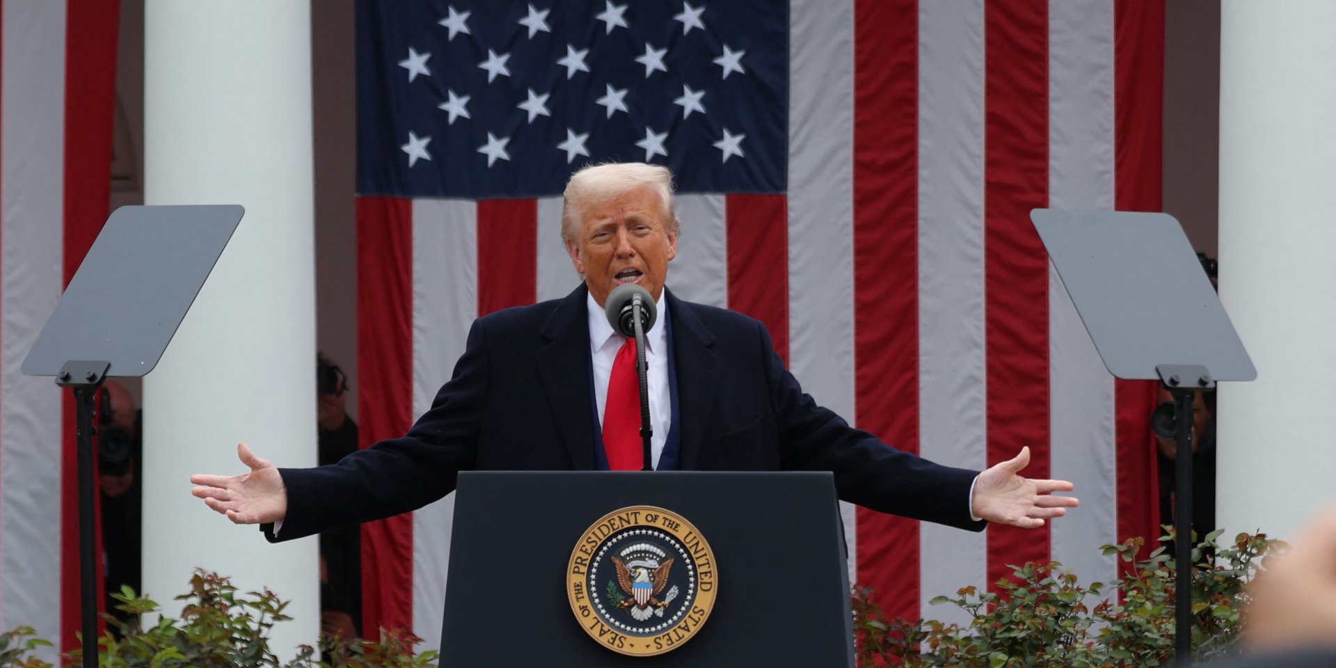 U.S. President Donald Trump delivers remarks on tariffs in the Rose Garden at the White House in Washington, D.C., U.S., April 2, 2025. (Photo: REUTERS/Carlos Barria)