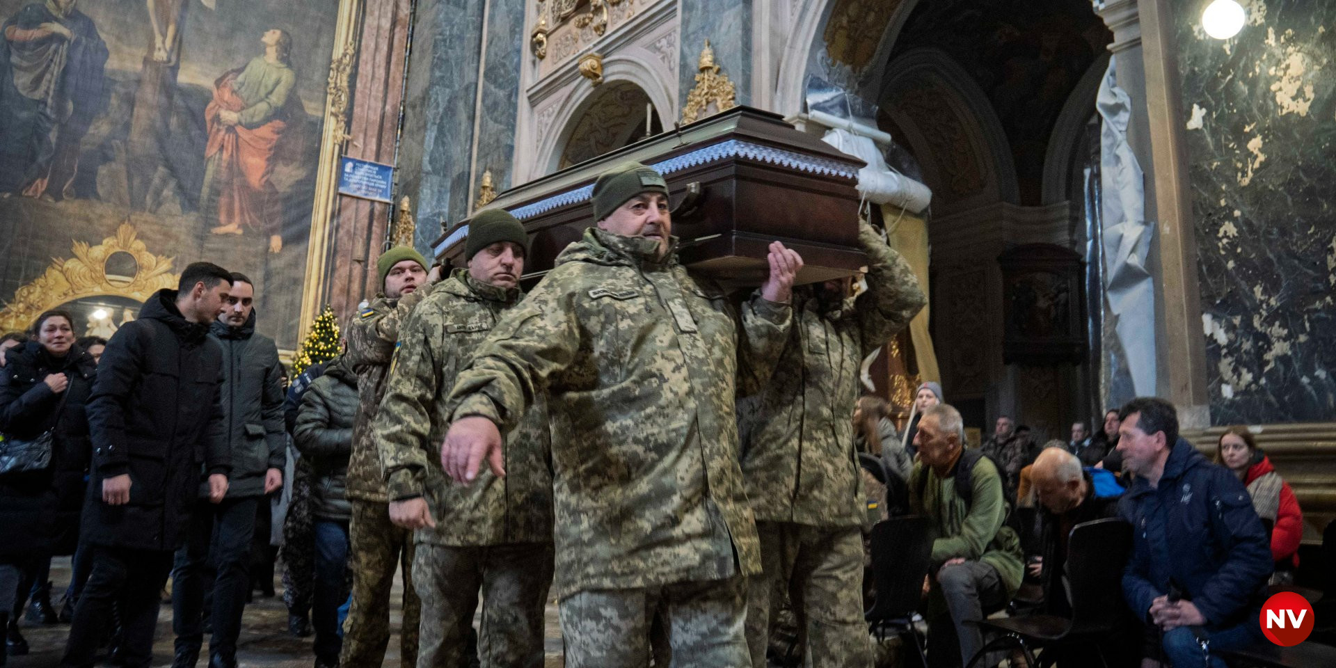 У&nbsp;Львові відбулось поховання ветерана і військовослужбовця ТЦК Юрія Бондаренка, вбитого ножем під час служби (Фото: Сергій Окунєв / NV)