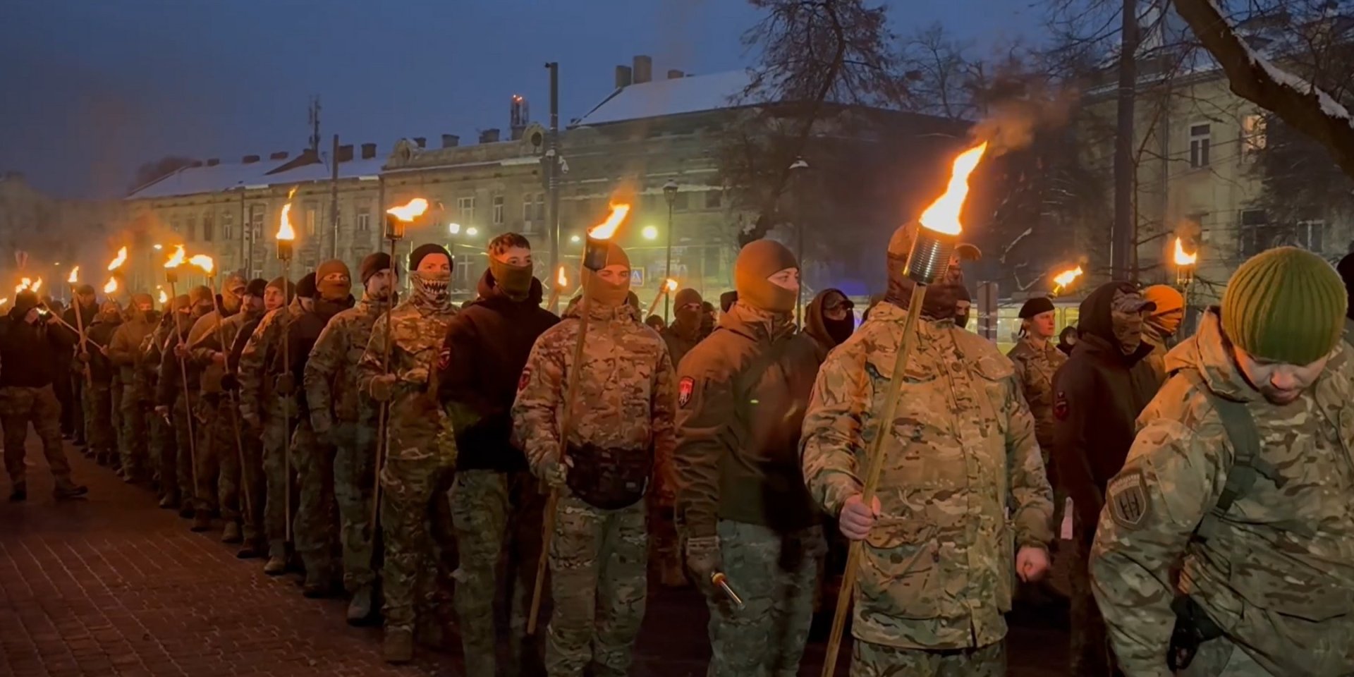 Смолоскипна хода у&nbsp;Львові, 1 січня 2026 року (Фото: Суспільне Львів)