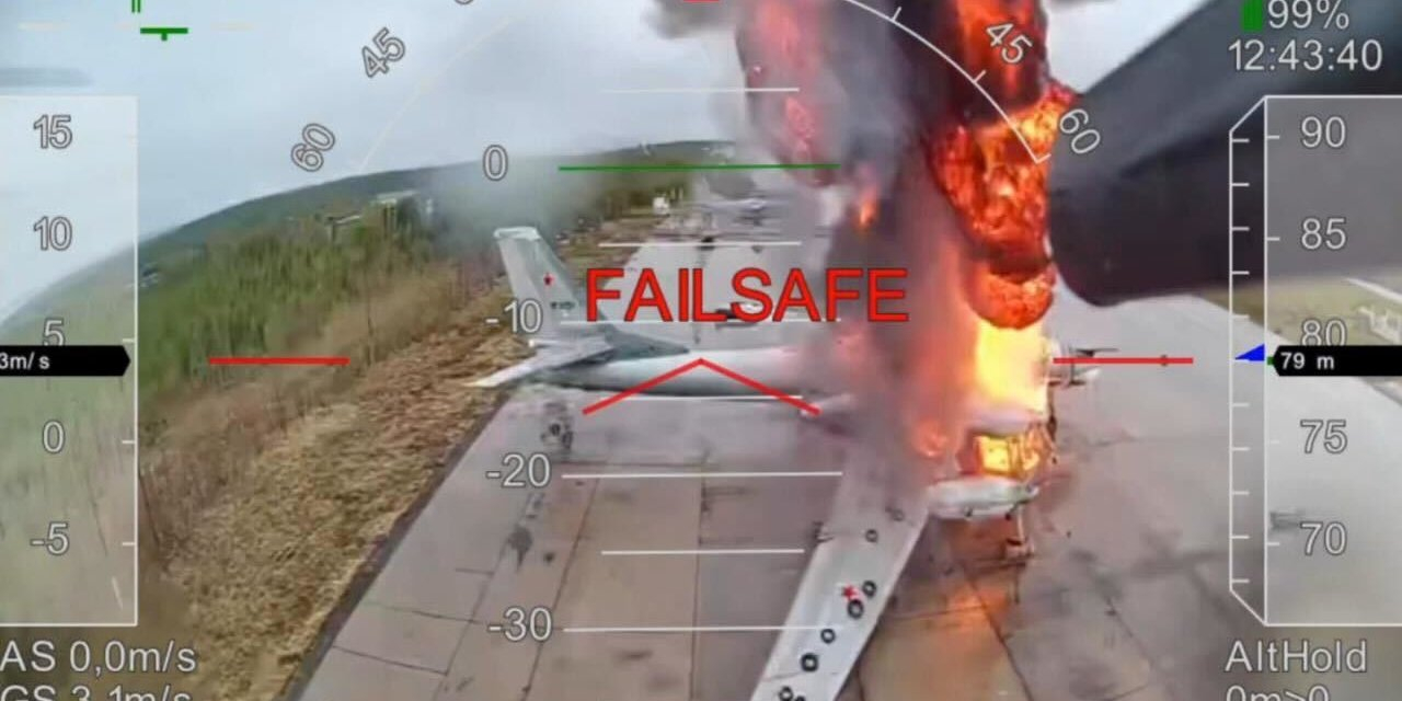 Strike on Russian aircraft during Operation Cobweb (Photo: NV sources)