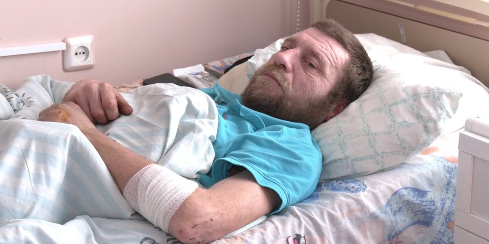 Володимир проходить лікування після отриманого поранення на&nbsp;фронті (Фото: Суспільне Хмельницький)