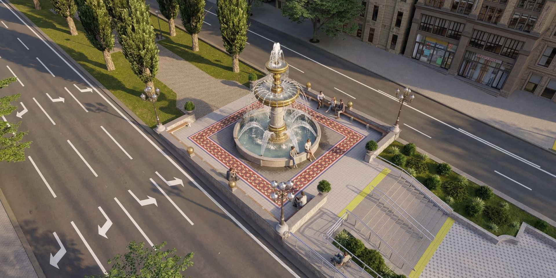 Проєкт фонтану на&nbsp;бульварі Тараса Шевченка (Фото: kyivcity.gov.ua)