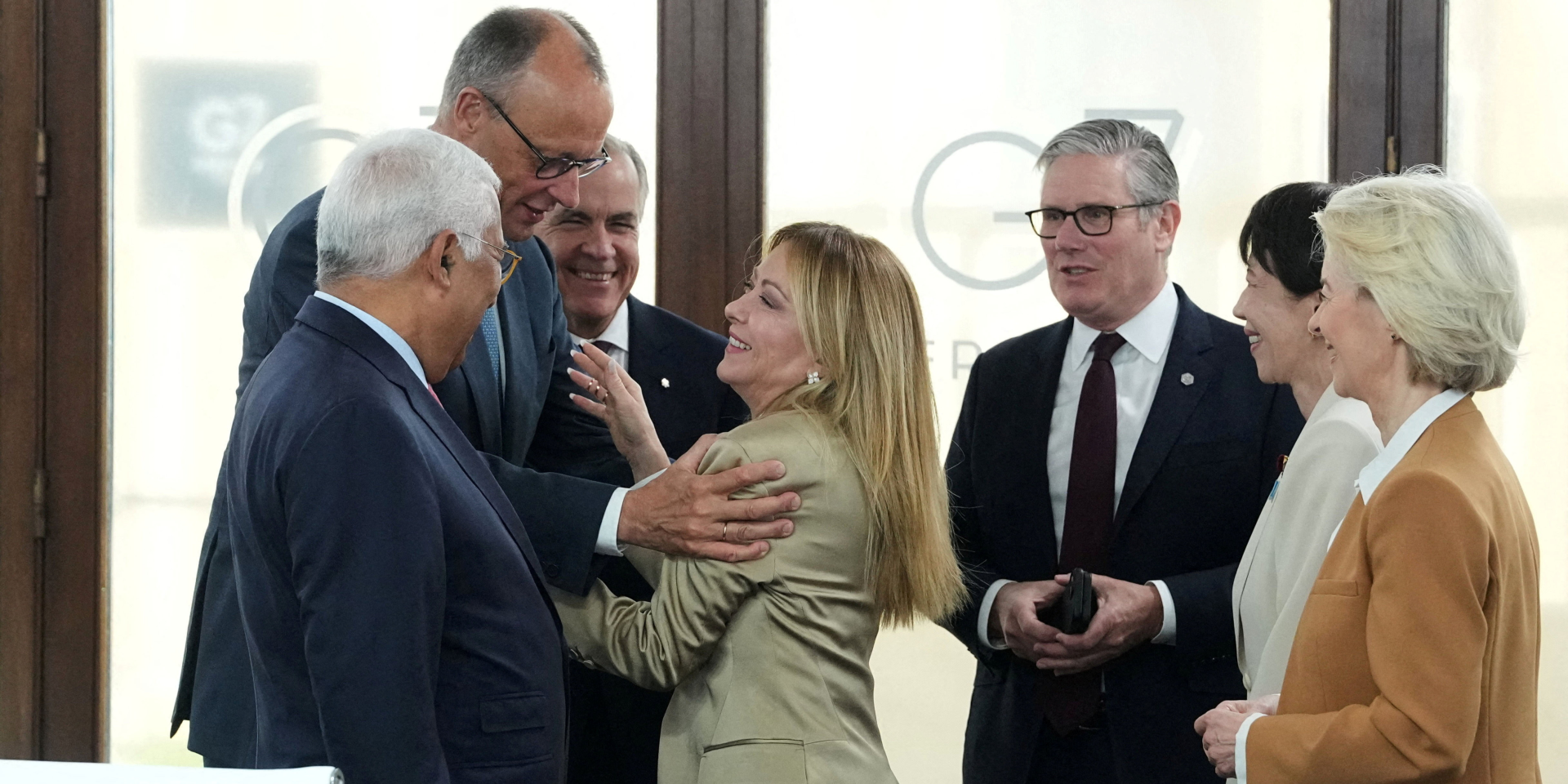 Лідери країн G7 заявили, що&nbsp;«єдині у&nbsp;непохитній підтримці України, яка відстоює свою свободу, суверенітет і територіальну цілісність» (Фото: Thibault Camus/Pool via REUTERS)