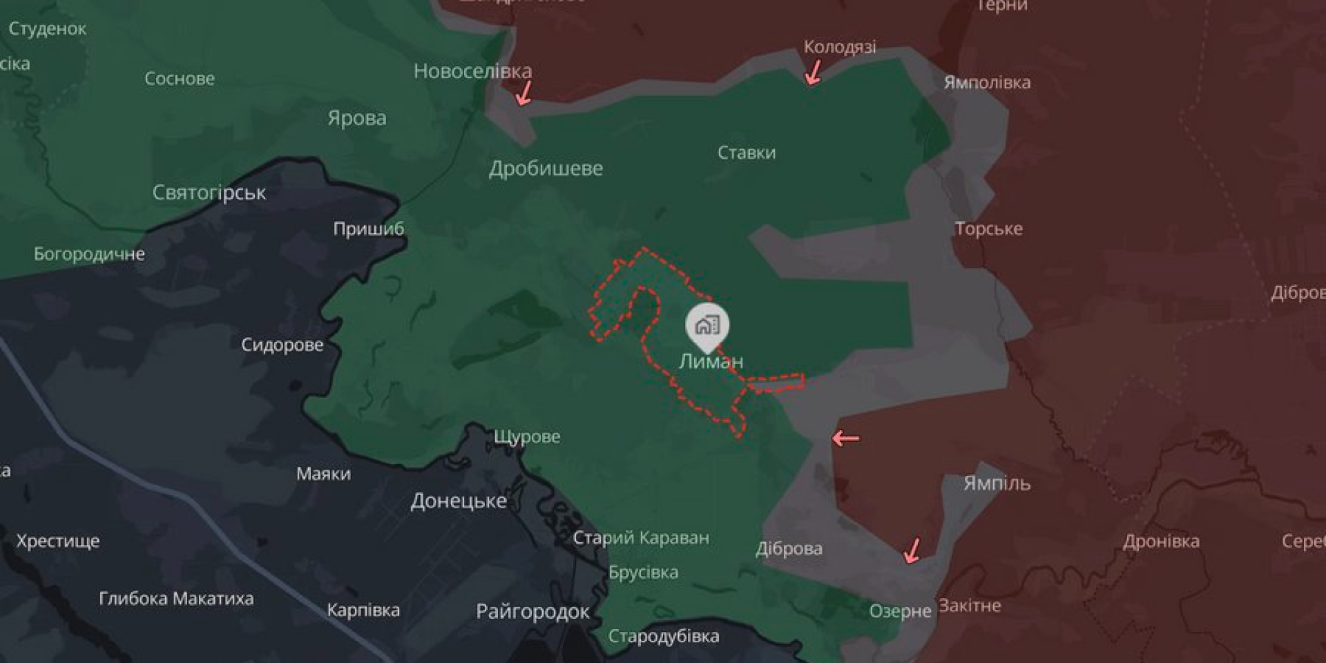Russia is trying to cut off the Liman direction by striking bridges and crossings (Photo: DeepStateMap)