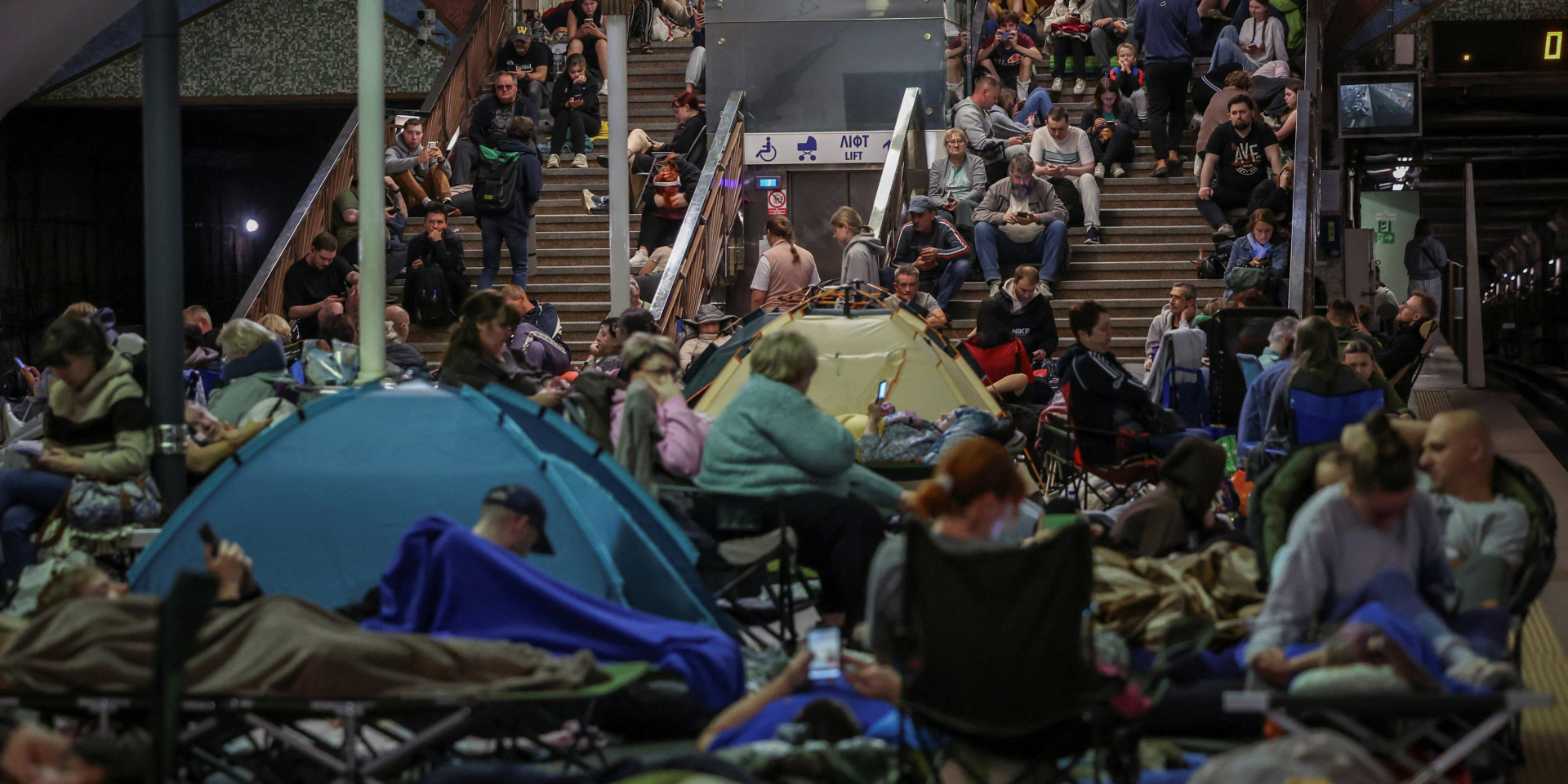 Метро в&nbsp;Киеве во&nbsp;время российского обстрела 30&nbsp;июля 2026 года (Фото: REUTERS/Alina Smutko)