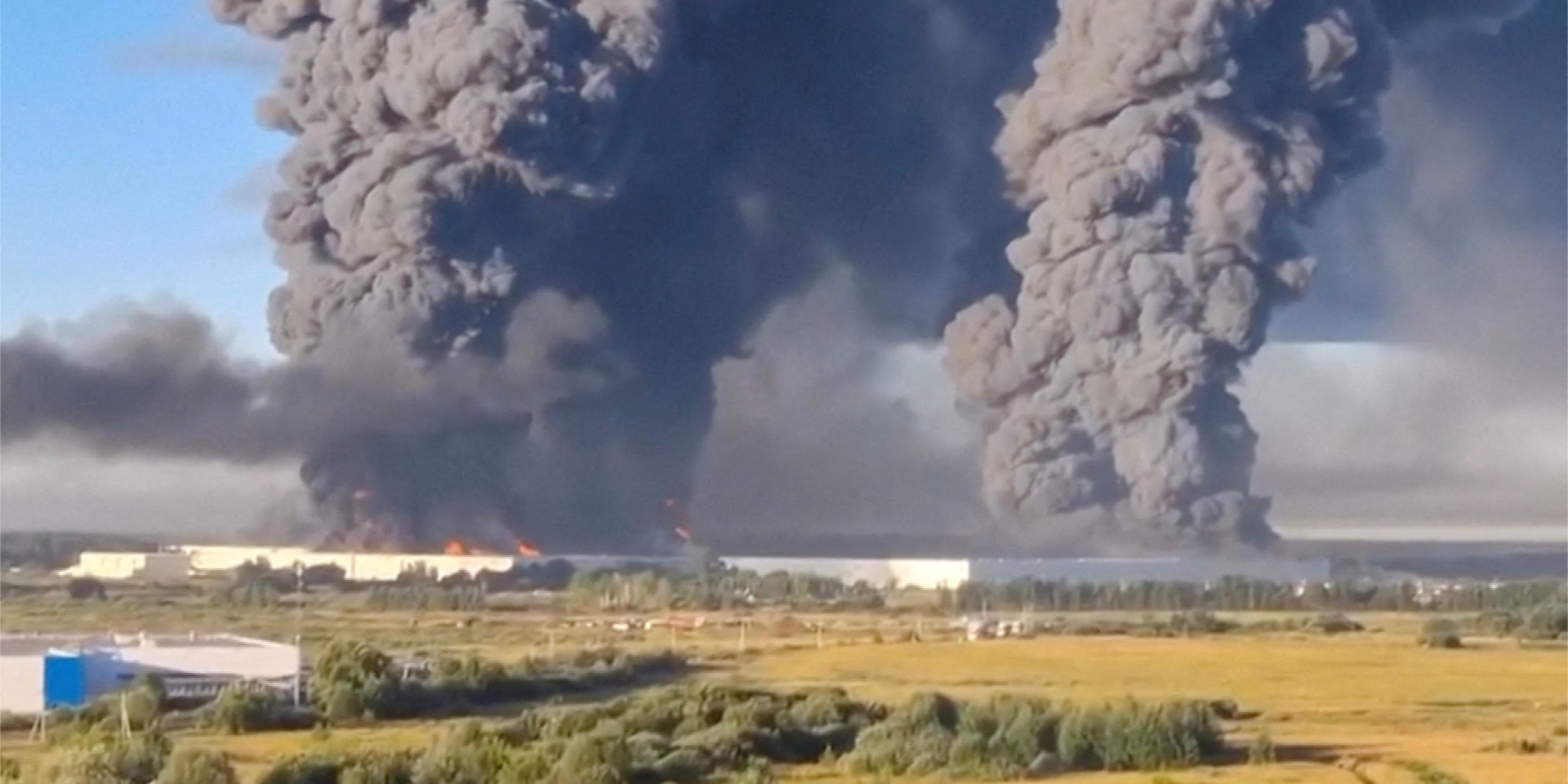 Fire at the Wildberries warehouse in Elektrostal, Moscow Region, July 18, 2026 (Photo: Social Media/via REUTERS)