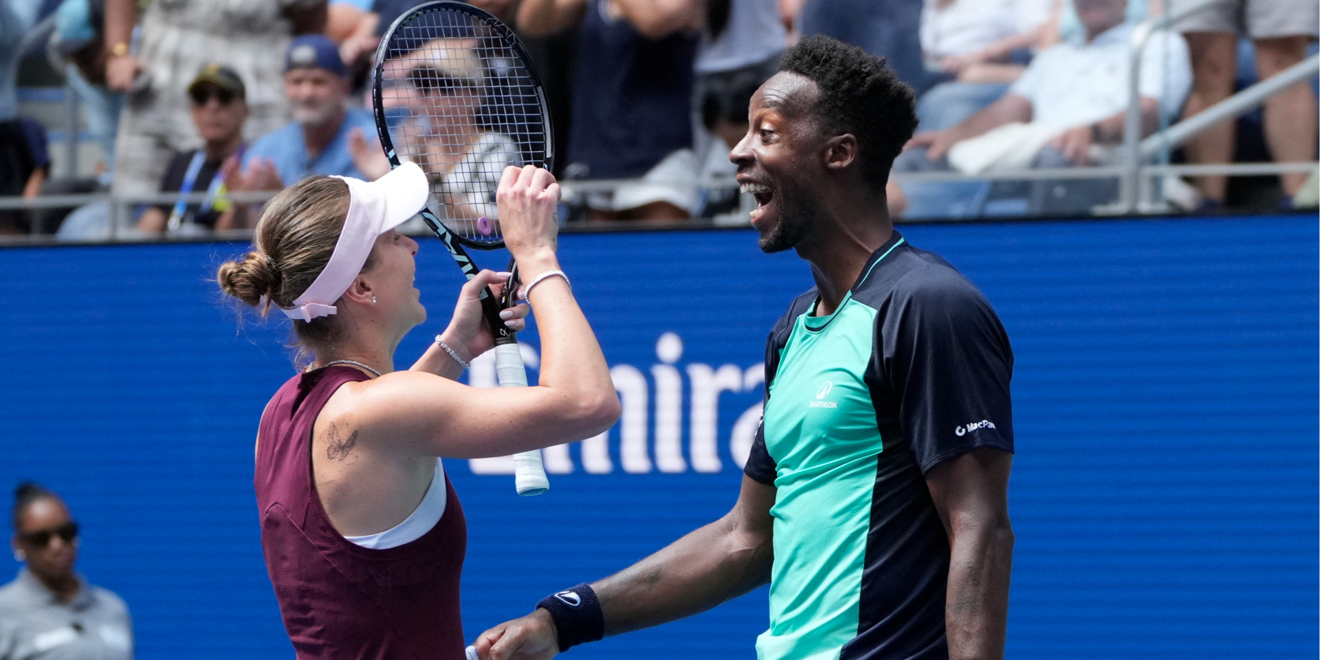 Svitolina and Monfils (Photo: REUTERS/Eduardo Munoz)