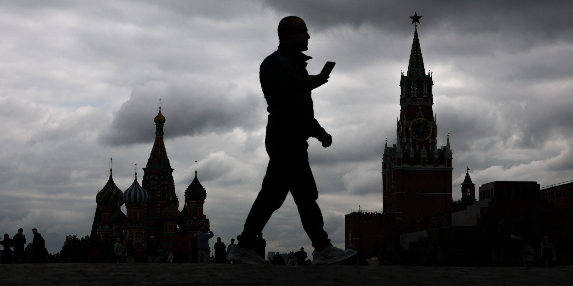 A man walks through Red Square in Moscow, Russia, on Aug. 27, 2026. (Photo: REUTERS/Ramil Sitdikov)