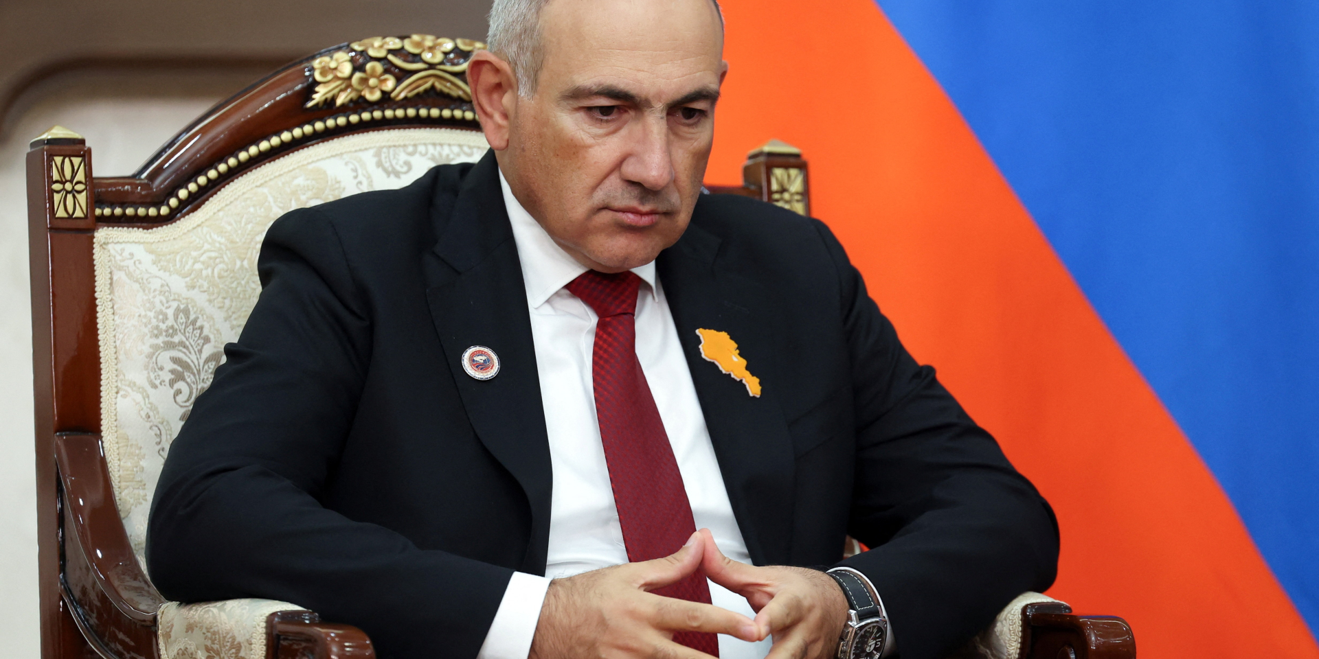 У&nbsp;Кремлі відреагували на&nbsp;виступ Нікола Пашиняна вірменською мовою (Фото: Sputnik/Vyacheslav Prokofyev/Pool via REUTERS)