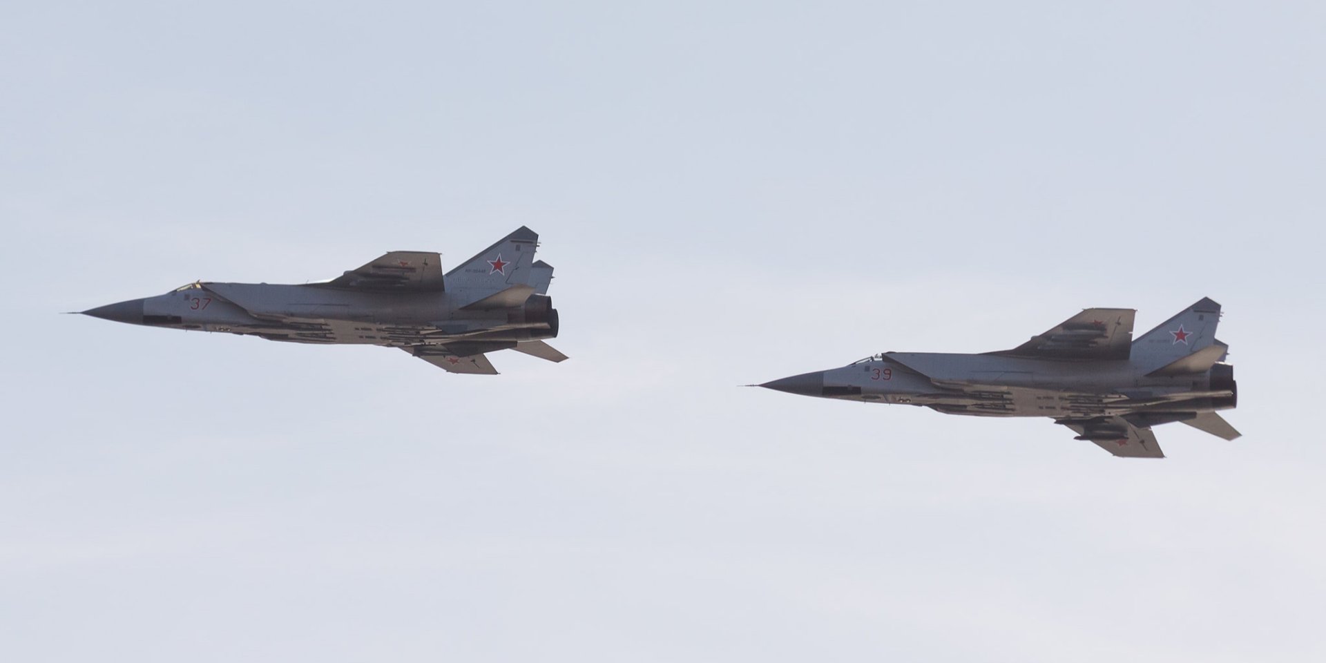 Самолеты МиГ-31К являются носителями ракет Кинжал (Фото: Минобороны&nbsp;РФ)