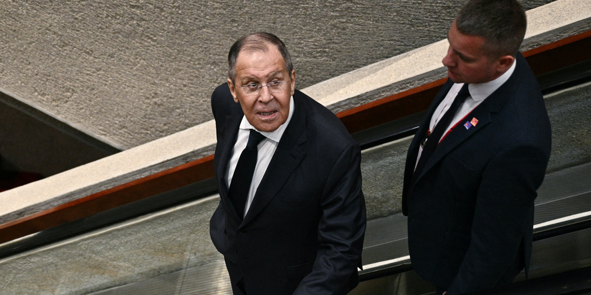 Міністр закордонних справ Росії Сергій Лавров після зустрічі з&nbsp;державним секретарем США Марко Рубіо, 23 липня 2026 року (Фото: BRENDAN SMIALOWSKI/Pool via REUTERS)