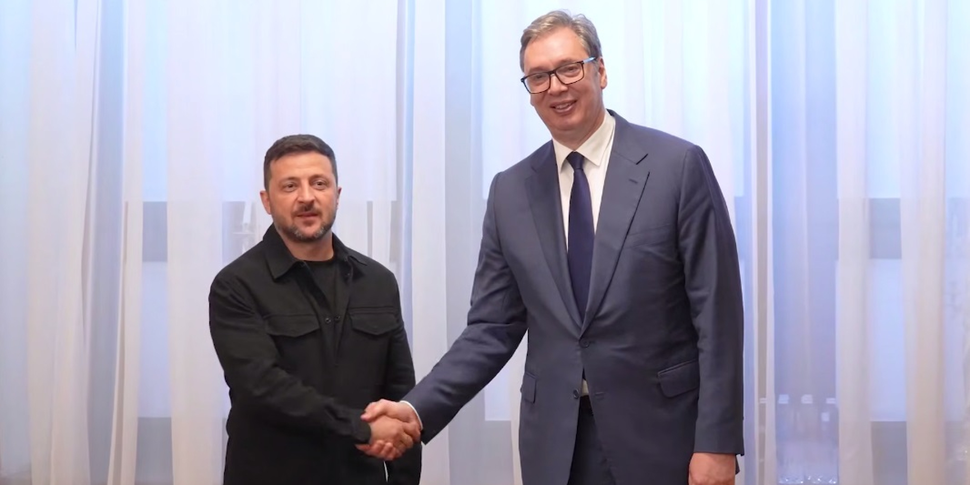 Президенти України та&nbsp;Сербії Володимир Зеленський та&nbsp;Александар Вучич підтвердили попередні домовленості у&nbsp;Белграді (Фото: Скриншот відео / Zelenskiy Official / Telegram)