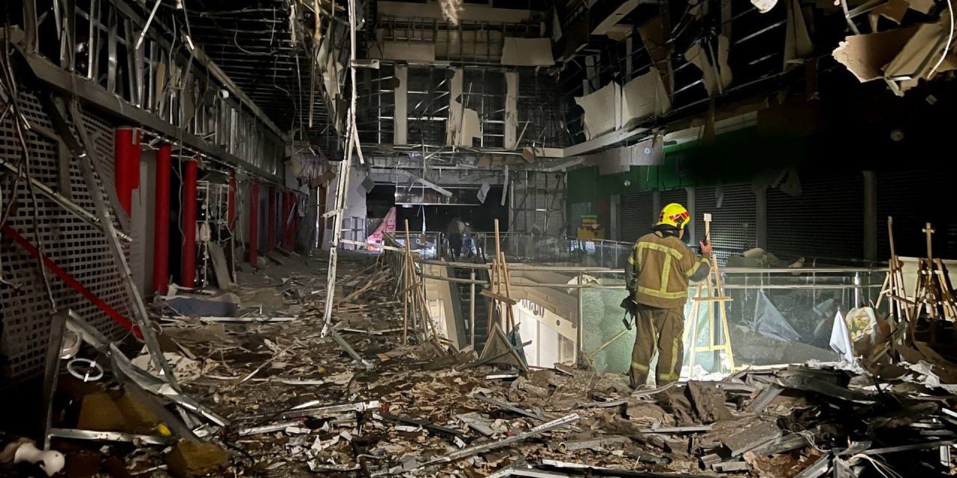 Aftermath of a Russian airstrike on a shopping center in the suburbs of Dnipro, August 2026 (Photo: Ukrainian State Emergency Service)