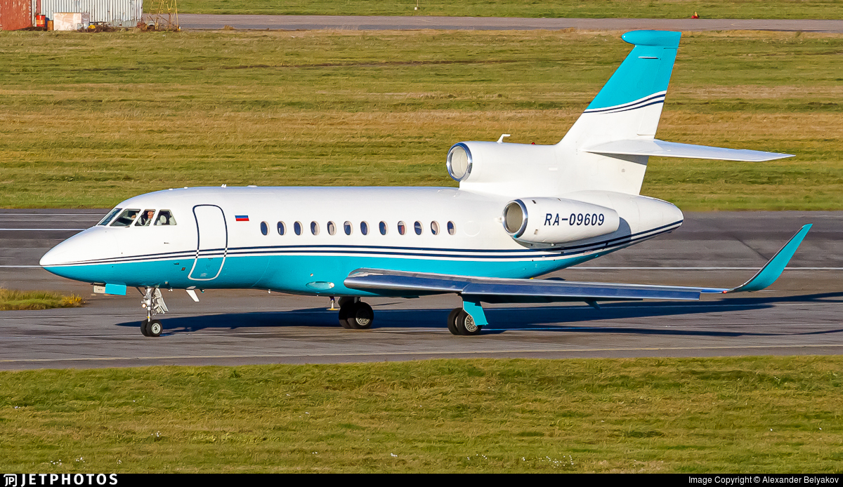 The Dassault Falcon 900LX business jet used by Putin's family (Фото: Dossier)