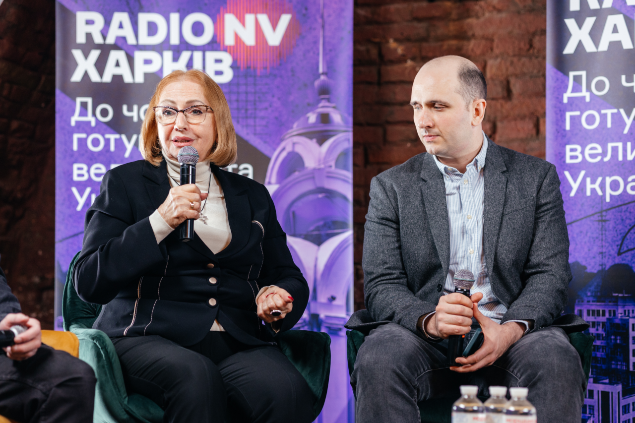 Світлана Горбунова-Рубан, заступниця Харківського міського голови, Олексій Тарасов, головний редактор Radio NV (Фото: NV)
