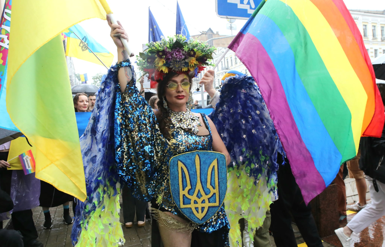 Марш рівності у 2024 році в Києві (Фото: Volodymyr Tarasov / Ukrinform / Future Publishing via Getty Images)