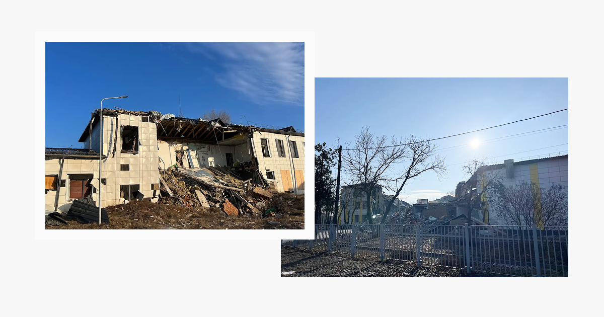 Разрушены учебные заведения в Апостолово (Фото: savED)