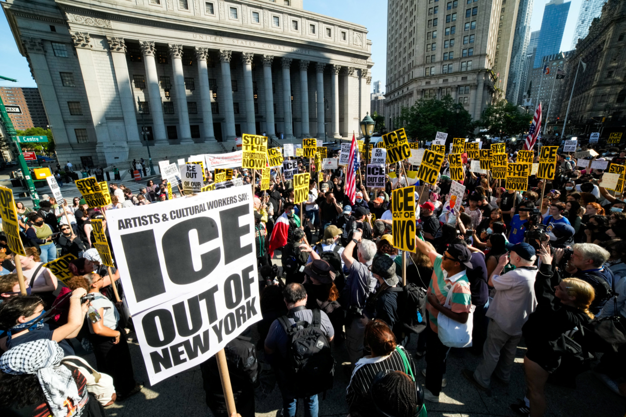 Protest in New York on June 10, 2025. (Фото: REUTERS/Eduardo Munoz)