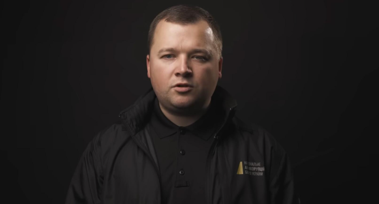 Олександр Абакумов, керівник підрозділу детективів НАБУ, що займалися викриттям схеми розкрадання коштів в Енергоатомі (Фото: Скріншот з YouTube-каналу НАБУ)