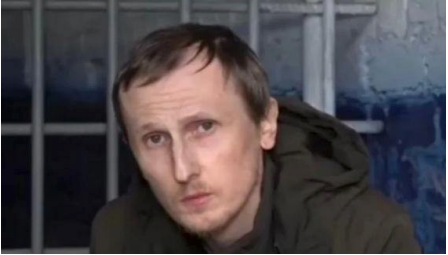 Георгій Левченко в ув'язненні (Фото: кадр із російського пропагандистського каналу «Росія 1»)