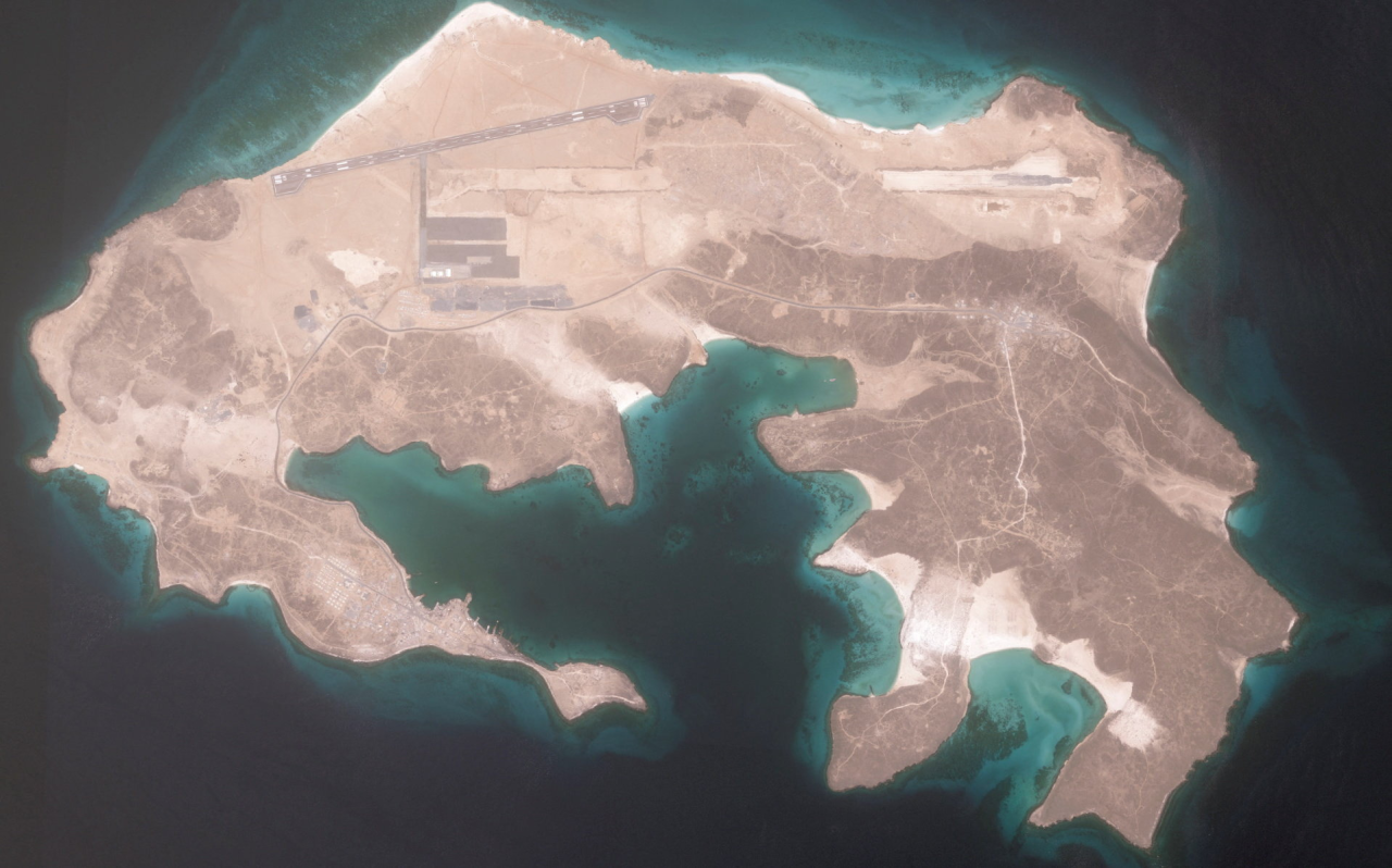 Satellite image of Perim Island in the Bab el-Mandeb Strait, reportedly captured by the Houthis. (Фото: Planet Labs PBC/Handout via REUTERS)